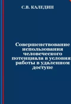 Обложка книги - Совершенствование использования человеческого потенциала в условиях работы в удаленном доступе - Сергей Каледин