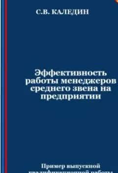 Обложка книги - Эффективность работы менеджеров среднего звена на предприятии - Сергей Каледин