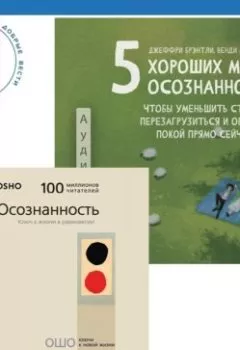 Аудиокнига - 5 хороших минут осознанности, чтобы уменьшить стресс, перезагрузиться и обрести покой прямо сейчас + Осознанность. Ключ к жизни в равновесии. Бхагаван Шри Раджниш (Ошо) - слушать в Литвек