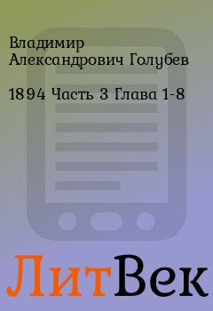 Книга - 1894 Часть 3 Глава 1-8. Владимир Александрович Голубев - читать в Литвек