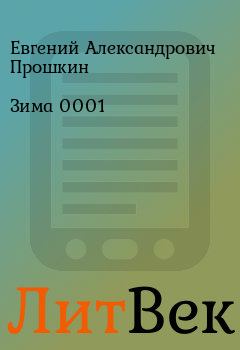 Книга - Зима 0001. Евгений Александрович Прошкин - читать в ЛитВек