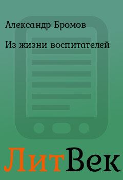 Обложка книги - Из жизни воспитателей - Александр Бромов