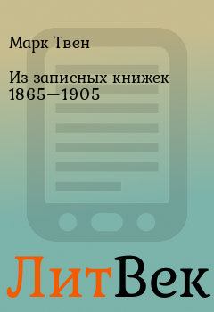 Книга - Из записных книжек 1865—1905. Марк Твен - читать в Литвек