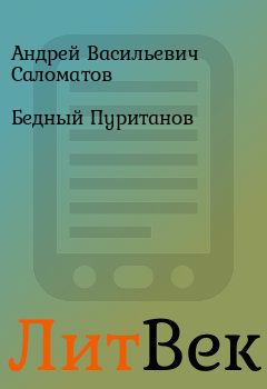 Книга - Бедный Пуританов. Андрей Васильевич Саломатов - читать в ЛитВек