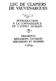 Обложка книги - Размышления и максимы - Люк де Клавье де Вовенарг