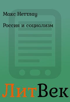 Обложка книги - Россия и социализм - Макс Неттлау