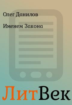 Обложка книги - Именем Закона - Олег Данилов