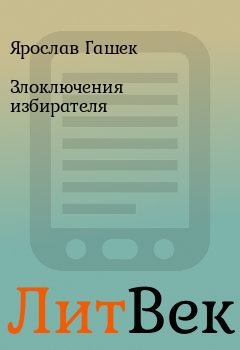 Обложка книги - Злоключения избирателя - Ярослав Гашек
