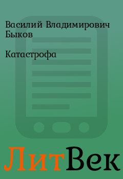 Обложка книги - Катастрофа - Василий Владимирович Быков