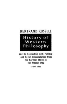 Обложка книги - История западной философии. В двух книгах. Книга 1 - Бертран Рассел