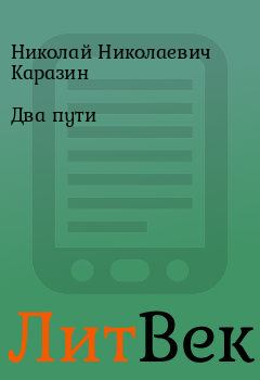 Книга - Два пути. Николай Николаевич Каразин - читать в Литвек