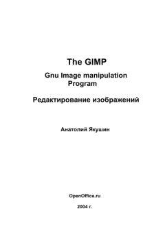 Книга - The GIMP: Gnu Image manipulation Program. Редактирование изображений. Анатолий Якушин - читать в ЛитВек