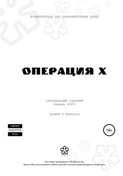 Обложка книги - Операция Х - Андрей Васильевич Меркулов