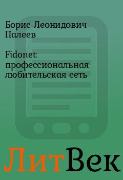 Книга - Fidonet: профессиональная любительская сеть. Борис Леонидович Палеев - прочитать в Литвек