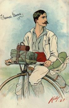 Обложка книги - Первое кругосветное путешествие на велосипеде - Томас Стивенс