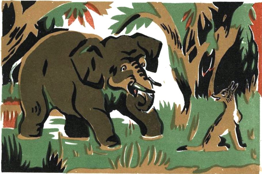 Собака и петух. Шакалы и слон (Рис. Б. К.). Иллюстрация № 8