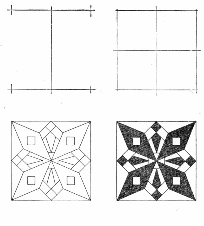 Как нарисовать квадробику. Рисование геометрического орнамента в Квадра. Геометрический узор в квадрате. Узор в квадрате для рисования. Рисование геометрического орнамента в квадрате.
