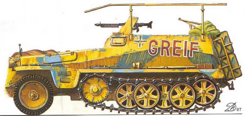 Бронетанковая техника Германии 1939 - 1945 (часть II) Бронеавтомобили, бронетранспортеры, тягачи и спецмашины. Иллюстрация № 86