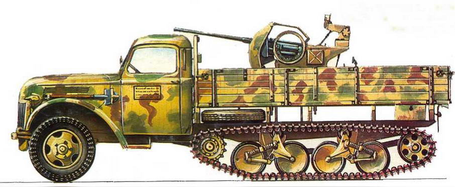 Бронетанковая техника Германии 1939 - 1945 (часть II) Бронеавтомобили, бронетранспортеры, тягачи и спецмашины. Иллюстрация № 90
