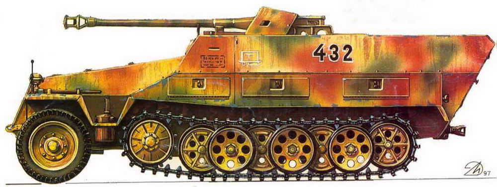 Бронетанковая техника Германии 1939 - 1945 (часть II) Бронеавтомобили, бронетранспортеры, тягачи и спецмашины. Иллюстрация № 92