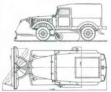 Автомобиль на службе, 2011 №5 ГАЗ-69 Т-3 тротуароуборочная машина. Иллюстрация № 13