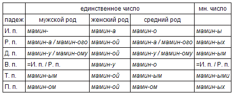 Русский язык падежи род и число определять