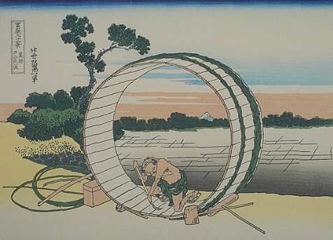 24 вида горы Фудзи кисти Хокусая. Иллюстрация № 1